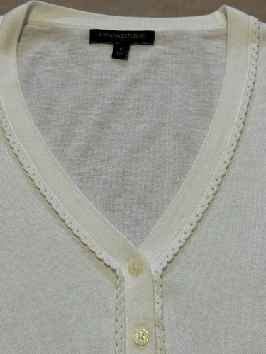 Banana Republic cardigan V Neck Color White Size Small for Women - 第 5/5 張圖片