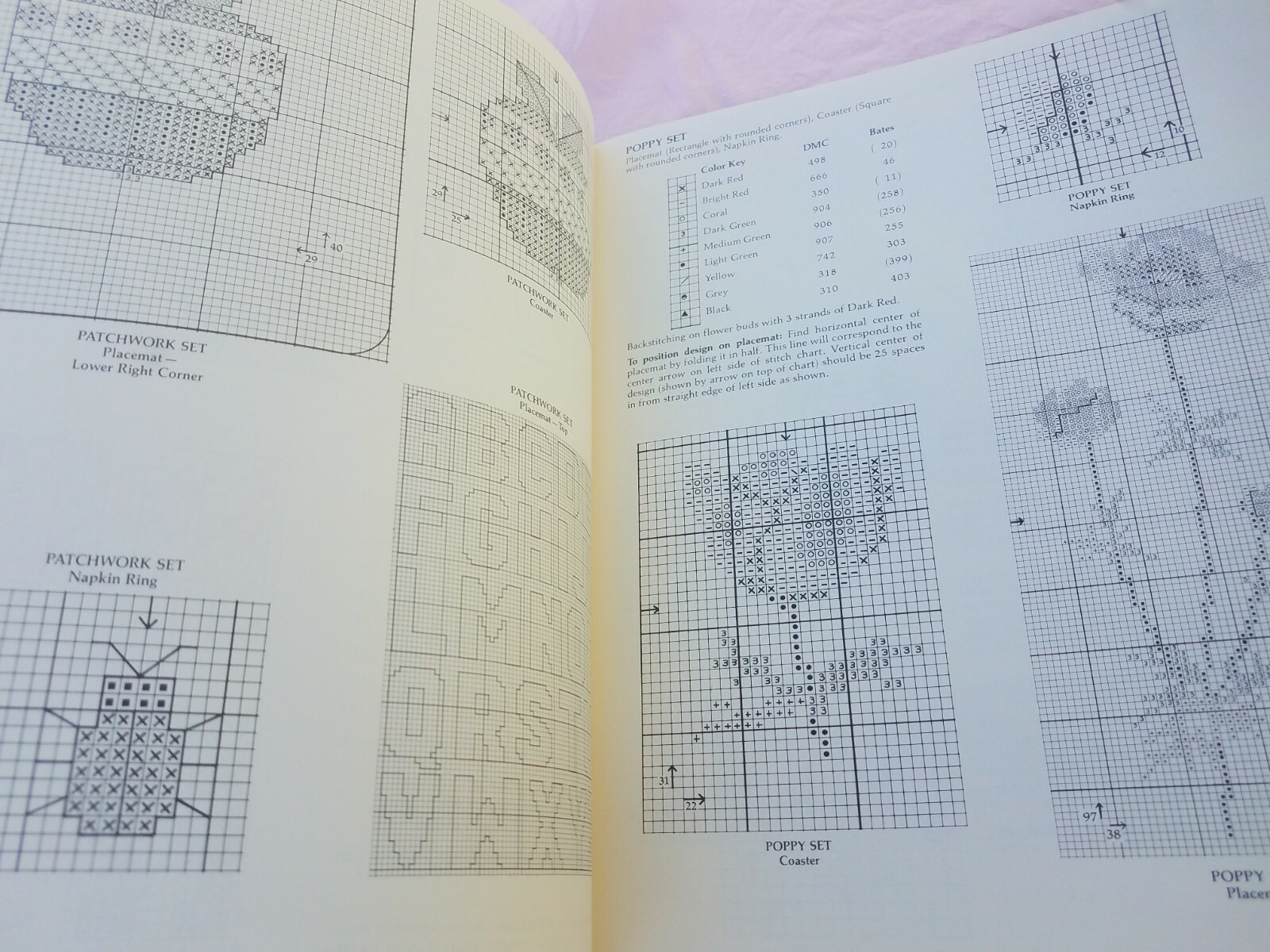 Rogers Tabletoppers Straw Vinyl Counted Cross Stitch Pattern Leaflet Vintage