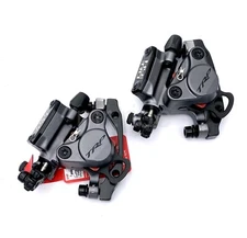 TRP HY/RD Cable-Actuated Hydraulic Disc Brake Gray Front+Rear Caliper+IS Adapter