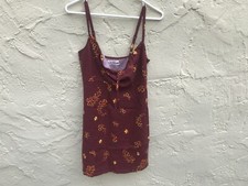 Urban Outfitters new w tag Brown with orange flowers Adjustable straps XS