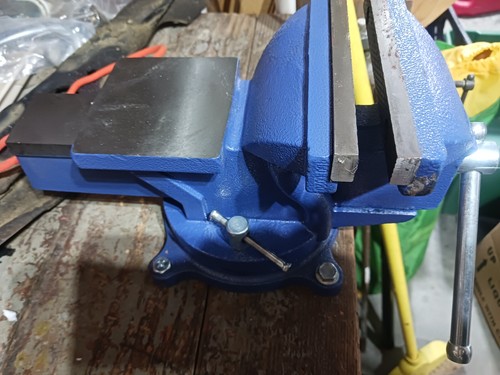 5" Cast Iron Bench Vise with Anvil 360° Swivel Locking Base Table Top Clamp - Picture 2 of 7