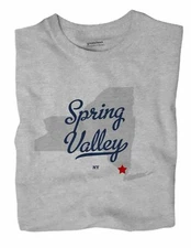Spring Valley New York NY T-Shirt MAP