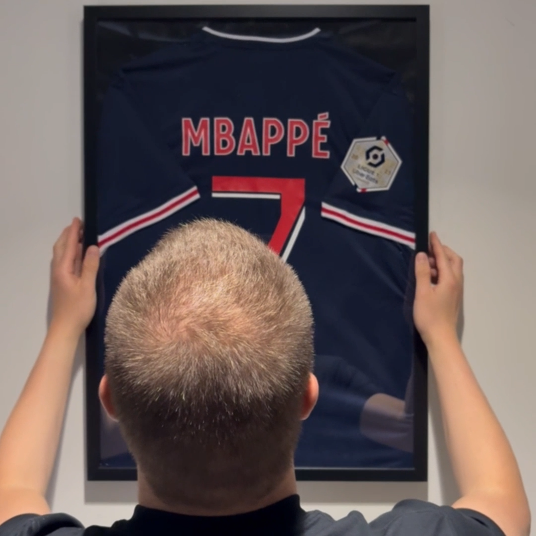 Paris Saint Germain Kylian Mbappe Jersey Framed, Kylian Mbappe