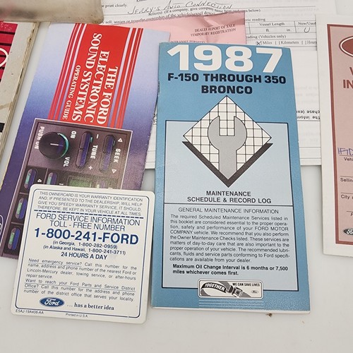 Ford Truck F150 F350 Bronco Bronco II Truck F Series Owner's manuals CHOOSE - Picture 15 of 24