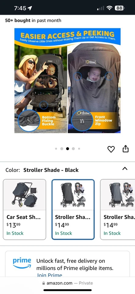 Or bow Sun Shade/bug Breathable For Baby Stroller FREE SHIPPING - Image 4 of 4