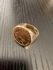 New Listing1928 United States Indian Head $2.50 Quarter Eagle Coin in 14K Gold Ring Setting