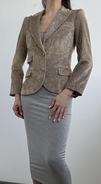 Women Iceberg Blazer Beige Cotton XS