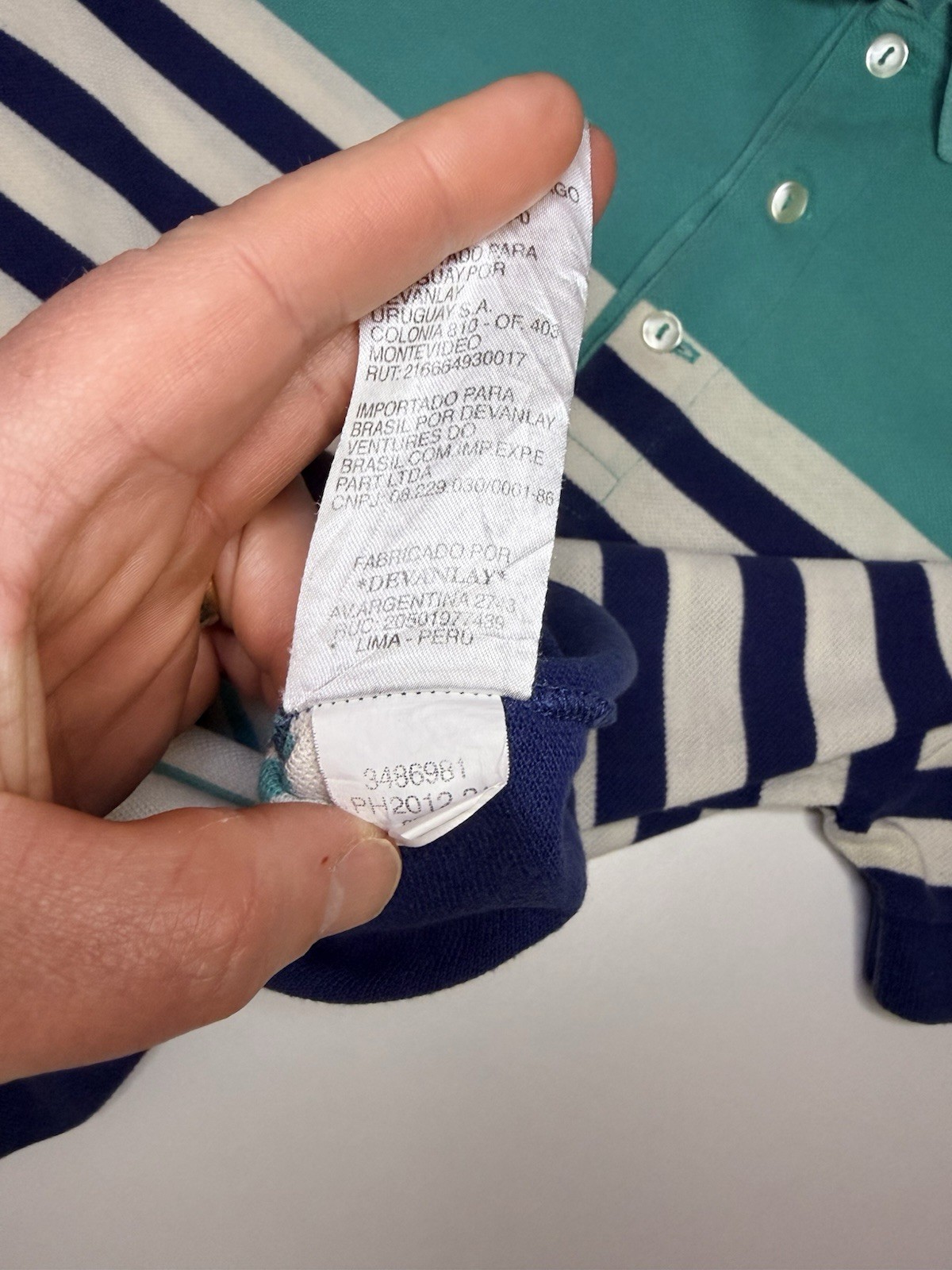 Men’s Lacoste Short Sleeve Polo Shirt Large Size 5 Multicoloured Regular Fit thumbnail 8