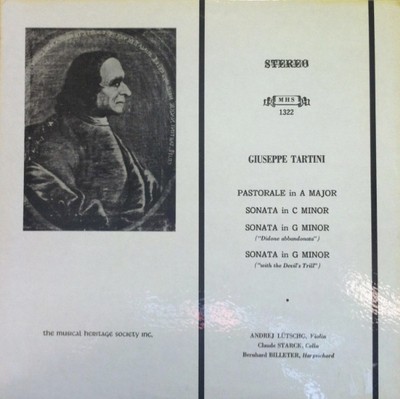Giuseppe Tartini, Andrej Lütschg, Pastorale In A Major, Sonata In C Minor, Sona