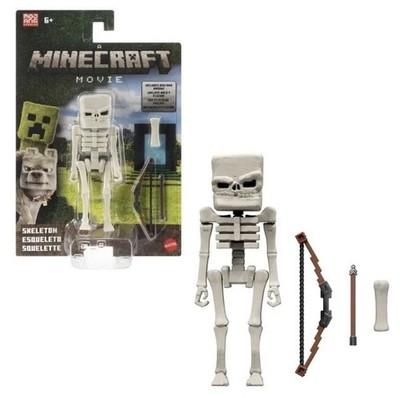  Minecraft Movie SKELETON 4'' Action Figure with Bow & Arrow NEW FREE SHIPPING 