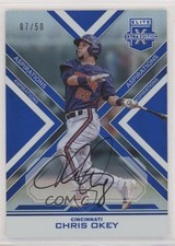2016 Panini Elite Extra Edition Aspirations Blue 7/50 Chris Okey #43 Auto eq1