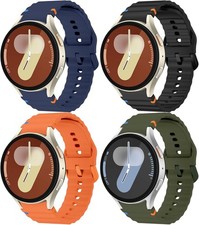 4 Pack Soft Silicone Strap Compatible with Samsung Galaxy Watch 7 40mm 44mm