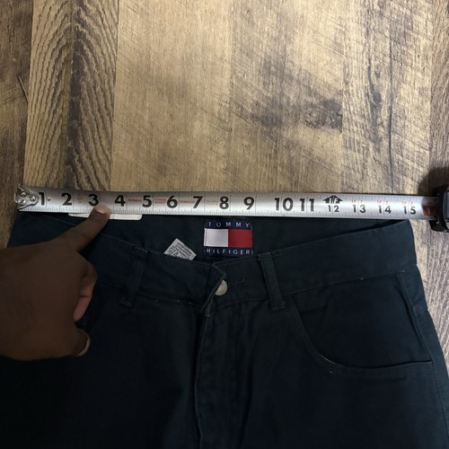 Jeans de carpintero vintage años 90 Tommy Hilfiger verde bootleg Y2K 30x30,5 - Imagen 8 de 10