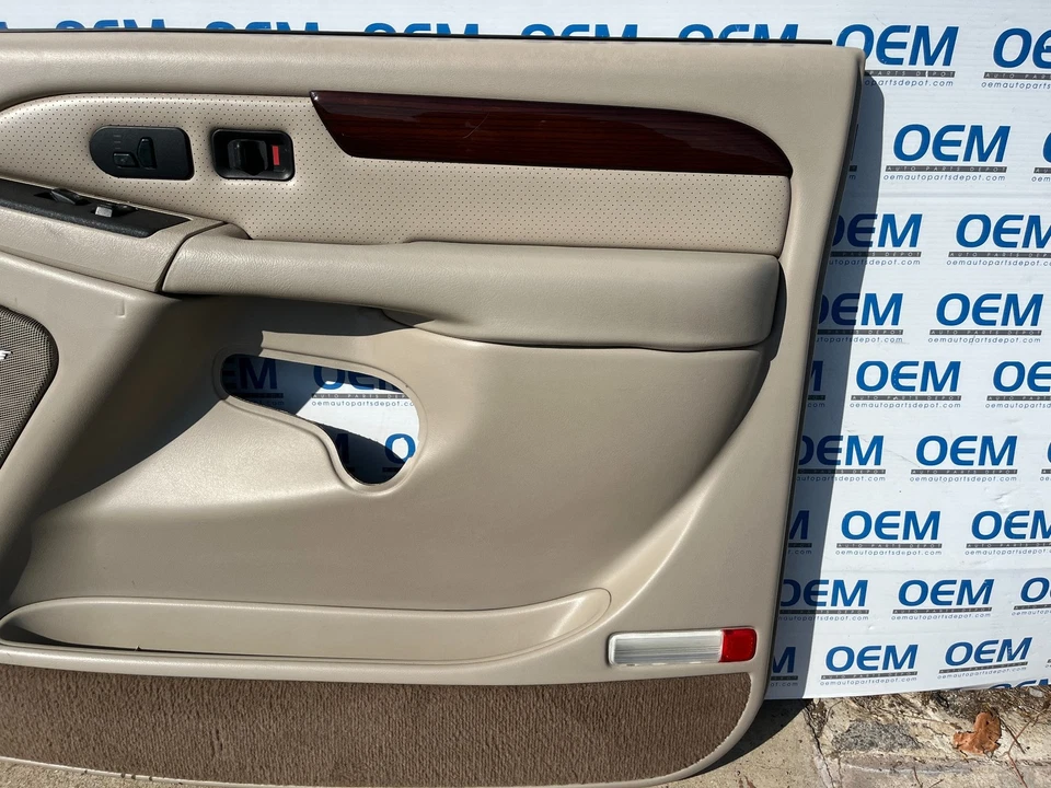 03 04 05 06 CADILLAC ESCALADE passenger/right side FRONT door panel trim tan OEM - Image 2 of 4