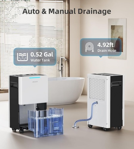 Efficient 1500 Sq. ft Dehumidifier with Intelligent Humidity Control - 21 Pints - Picture 7 of 9