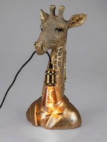 Tischleuchte Lampe BüSte Giraffe H:50 Cm Antik Gold - Tischlampe, Moderner Deko