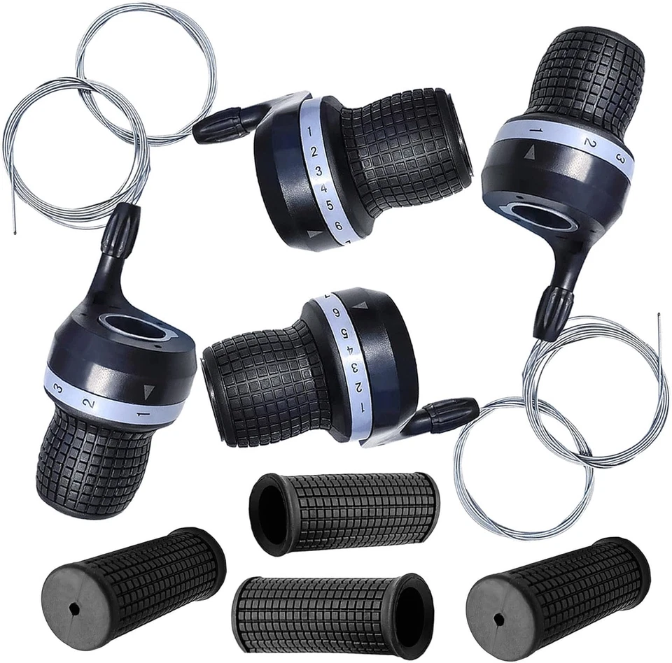 2 Pair Bicycle Twist Grip Gear Shifters 3X7 Speed DIP Compatible for MTB Bike - Image 4 of 4