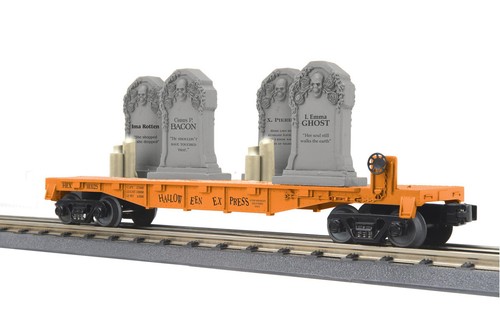 Coche plano de Halloween MTH 3076926 O con lápidas y velas encendidas parpadeantes | Zustand: New