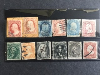 US STAMPS Awesome Lot of (12) Early Classics CV $1065.00 SC# 11 24 26 63 65