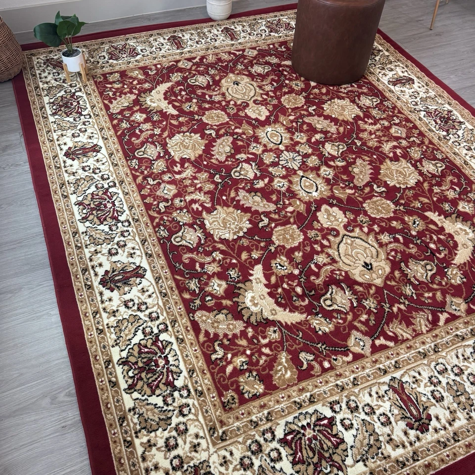 Traditional Oriental 5x7 Area Rug Area Rugs  Carpet Living Room Red - Image 3 of 4