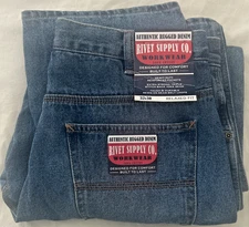 NWT Rivet Supply Company Men's Workwear Rugged Relaxed Jean 32x30 Heavy Duty