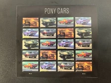 US Stamps 2022 Pony Cars5 Sheets of 20 / A total of 100