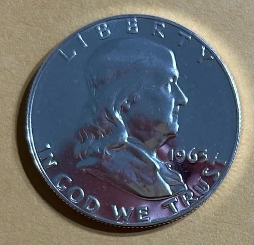 1963 Franklin Half Dollar Proof - Silver Coin gEM Proof