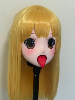 Full Head Kigurumi Lockable Cosplay Mask Anime Character Naughty Tongue