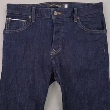 Banana Republic Jeans Mens 32x30 Indigo RMD Trooper Fit Selvedge Button Fly