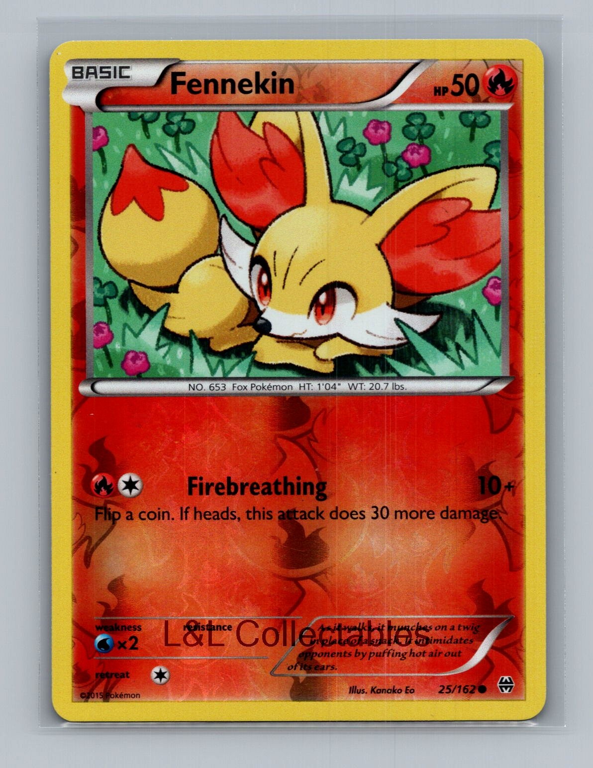 Fennekin 25/162 - Reverse Holo - XY - BREAKthrough