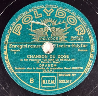 Dranem: Wenn man den Kopf verliert / Dogenlied 78 TOURS RPM POLYDOR 522.517 EX