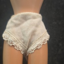 Lot of VINTAGE White Cloth Panties for 1960s Barbie Fashion Doll/ carrying bag