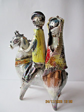 Giuseppe Silecchia Sassari scultura ceramica coppia costume sardo da restaurare