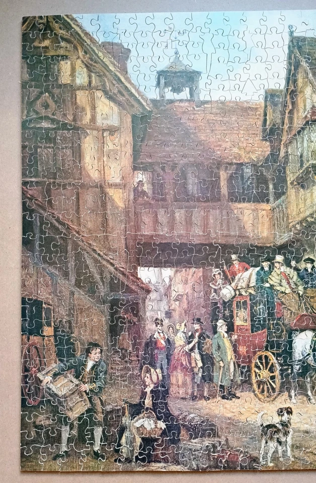 Rompecabezas de madera Victory Gold Box COMPLETO de 1000 piezas "The London to Glasgow Coach" en muy buena condición Foto 3 de 4