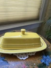 Fiestaware Beautiful Small Yellow Butter Dish Holds 1/4 Lb Butter