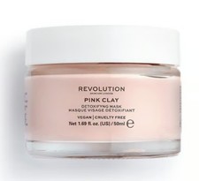 Revolution Skin Care Pink Clay Detoxifying Face Mask Vegan  50ml- 2 x Pack