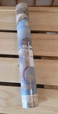 York Prepasted Cherubs Architectural Detail WallPaper Border Victorian 5yds R-75