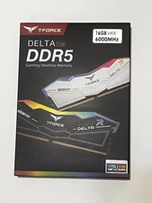 Team Group T-Force Delta RGB DDR5 16GB RAM, White, 6000MHz CL38, 2x8GB NEW