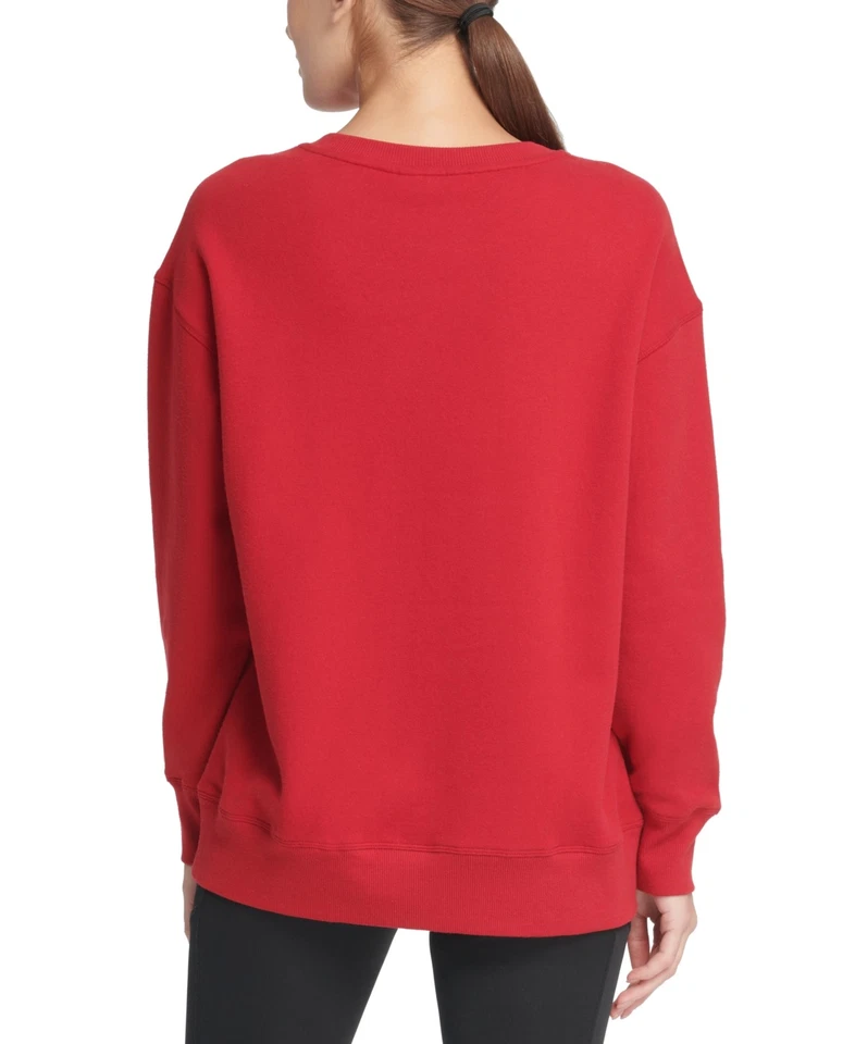 Sudadera DKNY Mujer Deportiva Lentejuelas Logo Línea Larga Talla L Foto 2 de 3