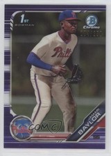 2019 Bowman Draft Chrome Purple Refractor 204/250 Jamari Baylor #BDC-41 3b3