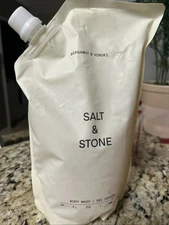 Salt & Stone Refill Pouch Of Body wash Bergamote And Hinoki Scented 32 Fl Oz