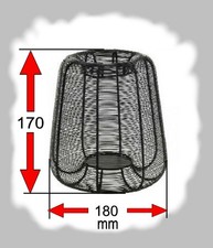 🖤 Moderner Kerzenhalter aus Metall Schwarz Korbdesign Ø18cm H17cm Kerzenständer