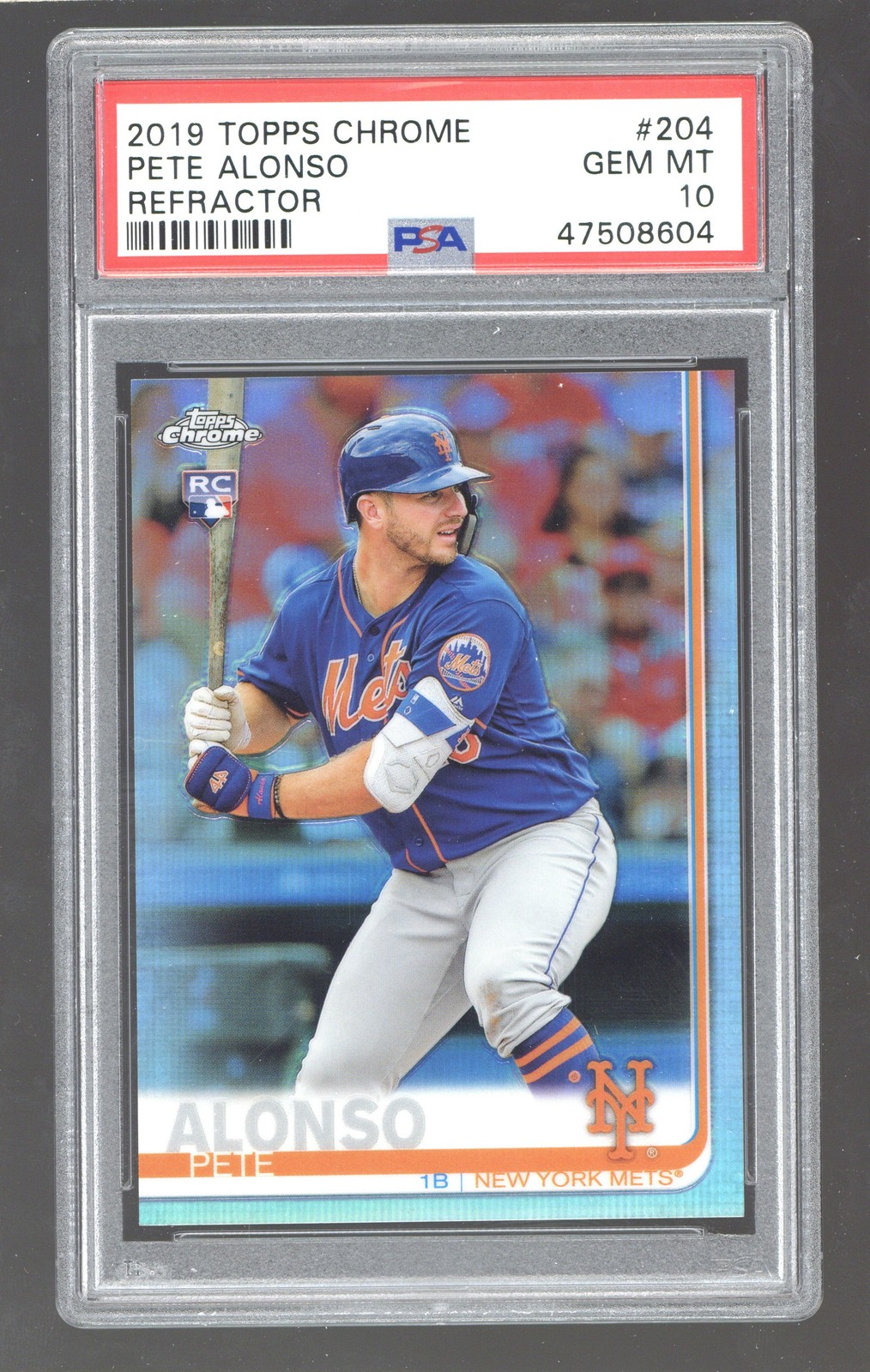 2019 Topps Chrome #204 Pete Alonso Refractor ROOKIE RC PSA 10