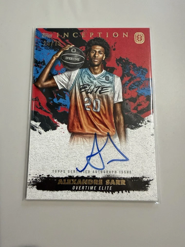 2021-22 Topps Inception OTE Alexandre Sarr Red On Card Auto #25/75 - Image 3 of 4