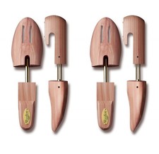 Woodlore Men  s Cedar Wood Shoe Trees 2 Pairs Adjustable, Aromatic,MADE in U...