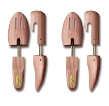 Woodlore Men’s Cedar Wood Shoe Trees (2 Pairs) Adjustable, Aromatic,MADE in U...