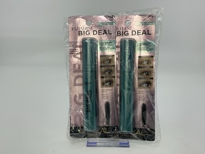 L'Oreal Paris Paradise Big Deal Waterproof Mascara Volumizing Black, 2 Pack