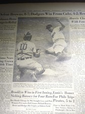 SEPT 21, 1948 NEWSPAPER PAGE #1617B-  GENE HERMANSKI, BROOKLYN DODGERS BASEBALL 