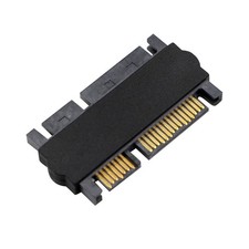 Black SATA 22Pin 7 15 Male To SATA 22Pin 7 15 Male Extension Convertor Adapter