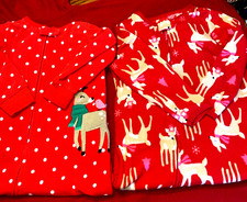 Toddlers Pajamas 24 Months Front Zip Reindeers Carter's Child of Mine Fleece